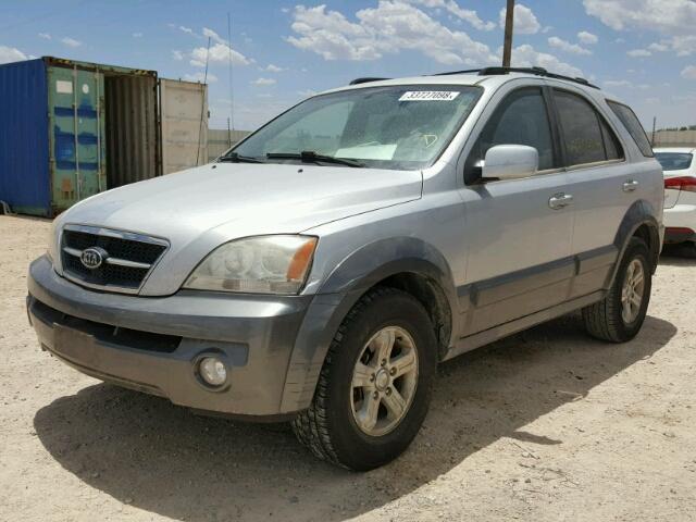 KNDJC733X65580377 - 2006 KIA SORENTO EX SILVER photo 2