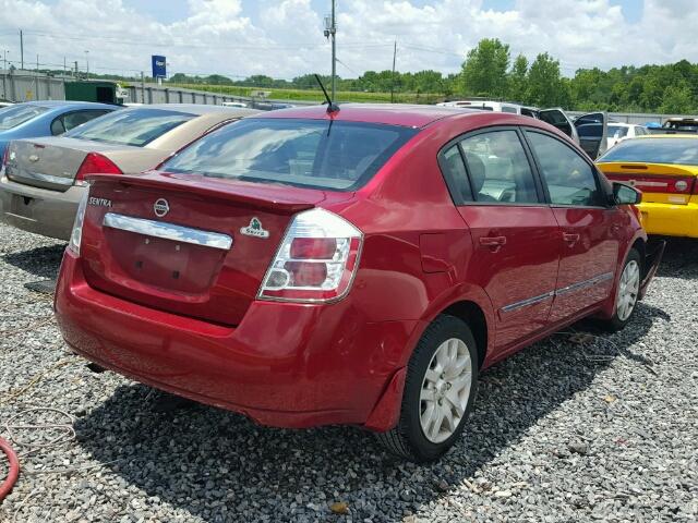 3N1AB6AP1CL705462 - 2012 NISSAN SENTRA 2.0 MAROON photo 4