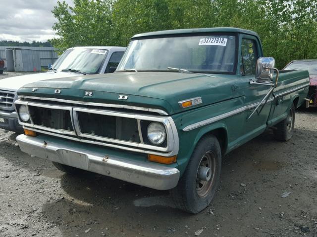 F25YRJ37695 - 1970 FORD F-100 GREEN photo 2