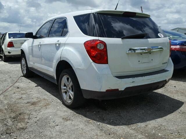 1GNALBEKXDZ107373 - 2013 CHEVROLET EQUINOX LS WHITE photo 3