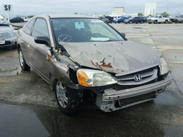 1HGEM22522L105950 - 2002 HONDA CIVIC LX GOLD photo 1