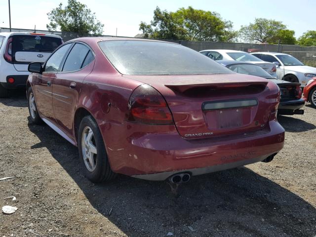 2G2WP522341133786 - 2004 PONTIAC GRAND PRIX MAROON photo 3