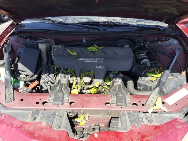 2G2WP522341133786 - 2004 PONTIAC GRAND PRIX MAROON photo 7