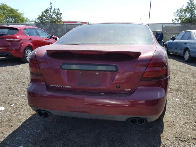 2G2WP522341133786 - 2004 PONTIAC GRAND PRIX MAROON photo 9