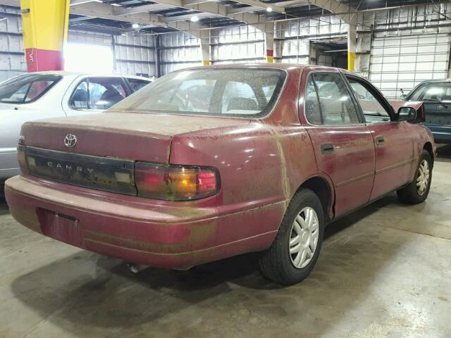 JT2SK11E7P0187582 - 1993 TOYOTA CAMRY DX RED photo 4