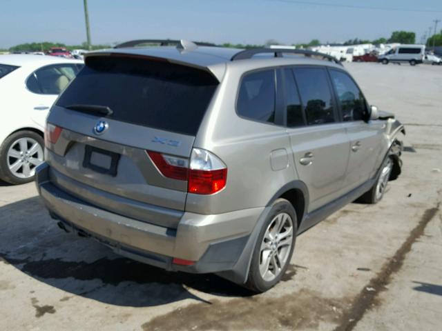 WBXPC93408WJ05349 - 2008 BMW X3 3.0SI GOLD photo 4