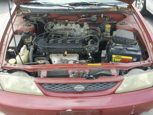 1N4AB41D7WC740505 - 1998 NISSAN SENTRA E BURGUNDY photo 7