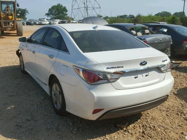 KMHEC4A49CA059273 - 2012 HYUNDAI SONATA HYB WHITE photo 3