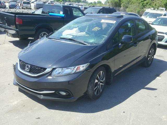19XFB2F90DE046981 - 2013 HONDA CIVIC EXL შავი ფოტო 2