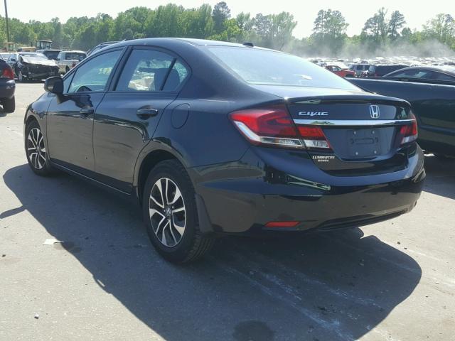 19XFB2F90DE046981 - 2013 HONDA CIVIC EXL შავი ფოტო 3