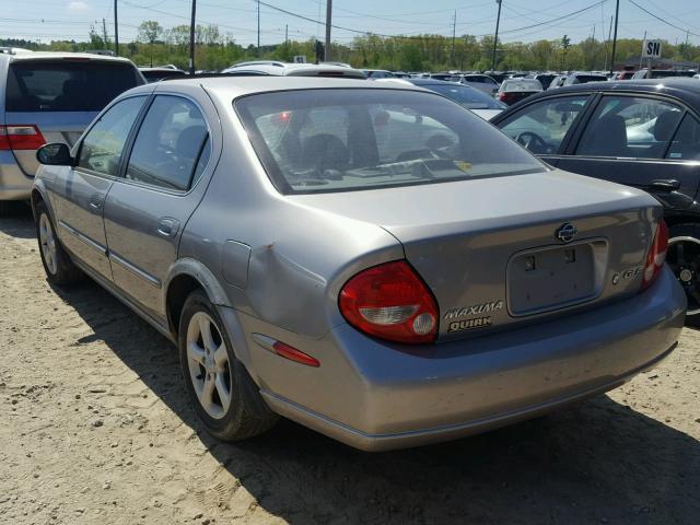 JN1CA31A11T312558 - 2001 NISSAN MAXIMA GXE GRAY photo 3