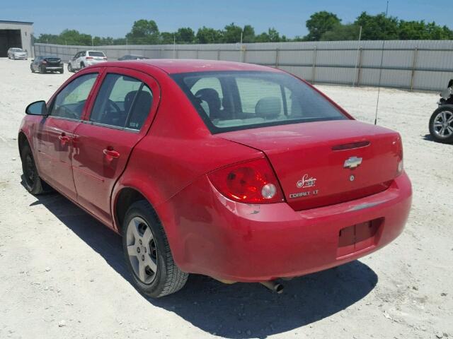 1G1AL55F277254390 - 2007 CHEVROLET COBALT LT RED photo 3