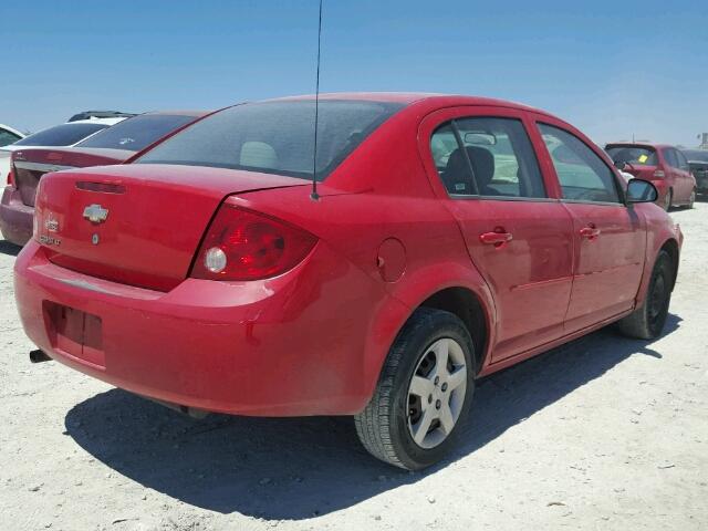 1G1AL55F277254390 - 2007 CHEVROLET COBALT LT RED photo 4