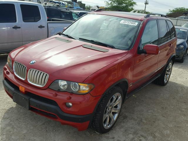 5UXFA93545LE82188 - 2005 BMW X5 4.8IS RED photo 2
