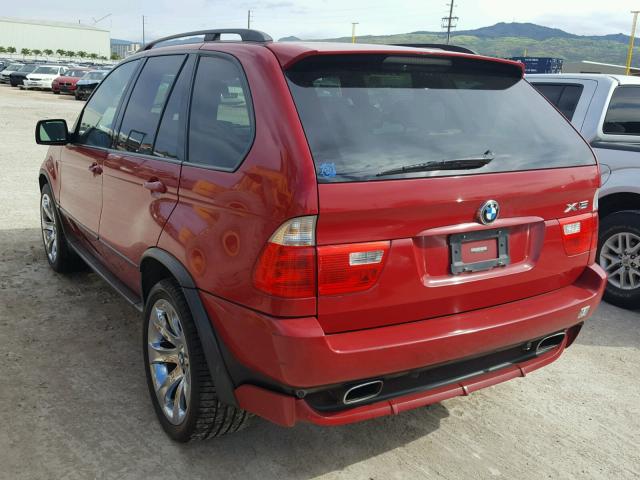 5UXFA93545LE82188 - 2005 BMW X5 4.8IS RED photo 3