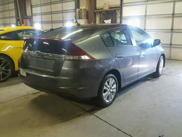 JHMZE2H77DS004397 - 2013 HONDA INSIGHT EX GRAY photo 4