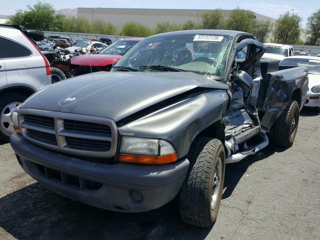 1D7FL16X03S358953 - 2003 DODGE DAKOTA SXT GRAY photo 2