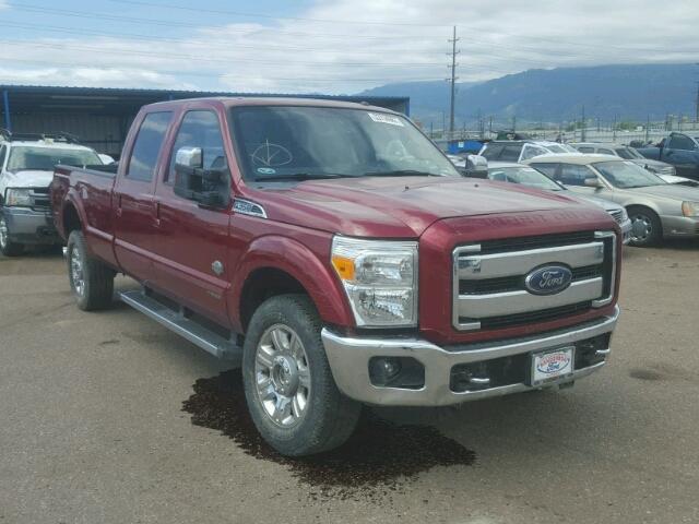 1FT8W3BT3FEC13515 - 2015 FORD F350 RED photo 1