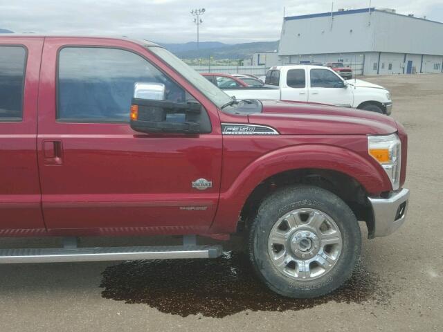 1FT8W3BT3FEC13515 - 2015 FORD F350 RED photo 9
