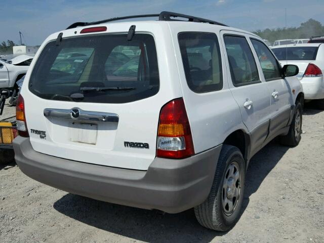 4F2YU07B51KM63904 - 2001 MAZDA TRIBUTE DX WHITE photo 4