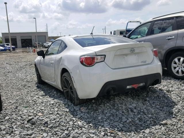 JF1ZNAA12D2711043 - 2013 TOYOTA SCION FR-S WHITE photo 3
