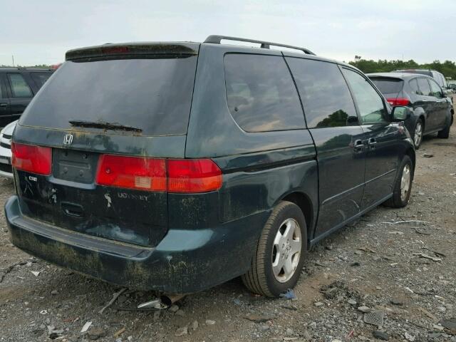 2HKRL18641H587689 - 2001 HONDA ODYSSEY EX GREEN photo 4