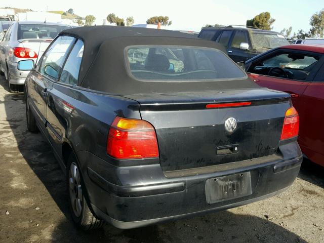3VWDC21V91M806509 - 2001 VOLKSWAGEN CABRIO GLX 黑色 照片 3