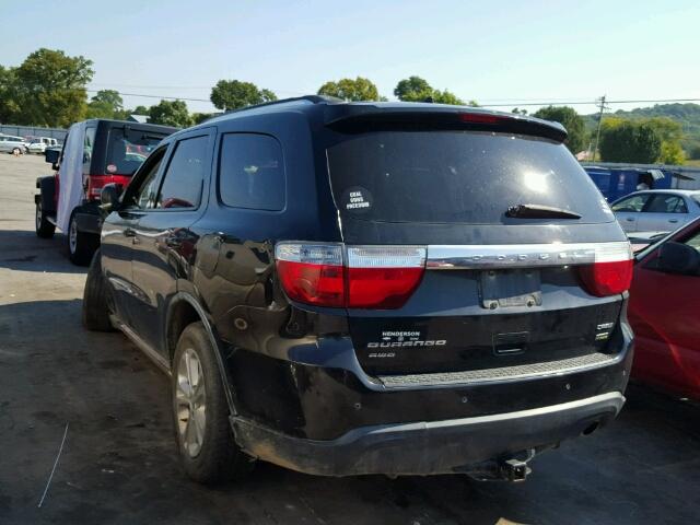 1D4RE4GG6BC660406 - 2011 DODGE DURANGO CR BLACK photo 3