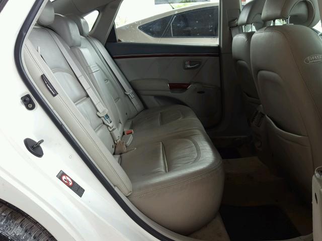 KMHFC46F66A103829 - 2006 HYUNDAI AZERA SE WHITE photo 6