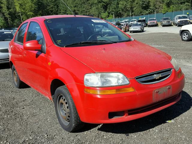 KL1TD52654B221885 - 2004 CHEVROLET AVEO RED photo 1