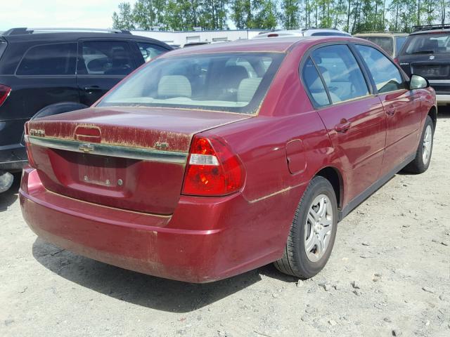 1G1ZS57F87F286558 - 2007 CHEVROLET MALIBU LS წითელი ფოტო 4