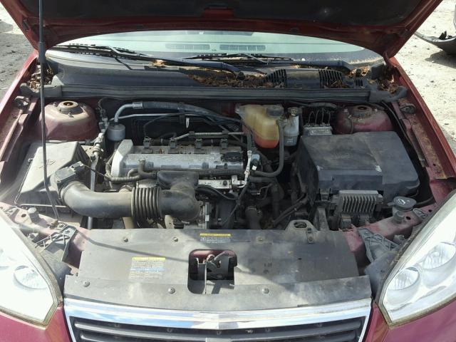 1G1ZS57F87F286558 - 2007 CHEVROLET MALIBU LS წითელი ფოტო 7