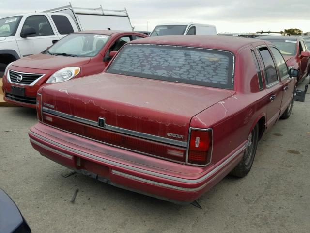 1LNLM82W0RY686777 - 1994 LINCOLN TOWN CAR S MAROON photo 4