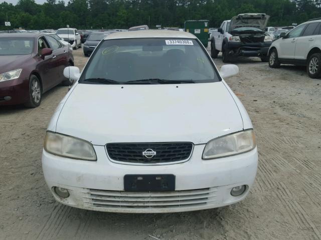 3N1BB51D11L130541 - 2001 NISSAN SENTRA SE WHITE photo 9