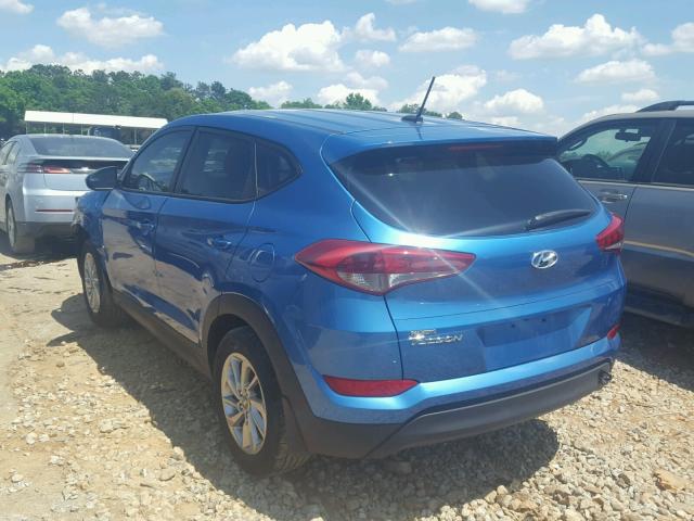 KM8J23A46GU054760 - 2016 HYUNDAI TUCSON SE BLUE photo 3