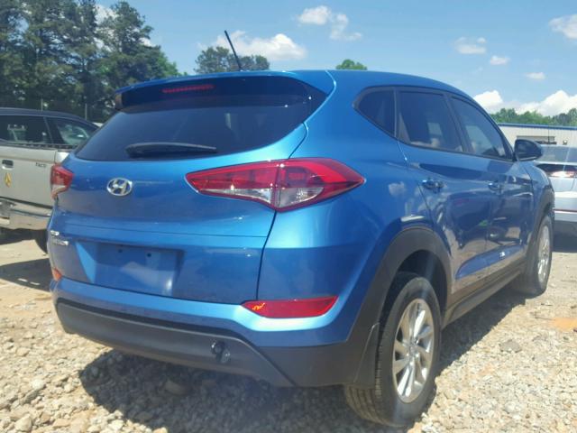 KM8J23A46GU054760 - 2016 HYUNDAI TUCSON SE BLUE photo 4