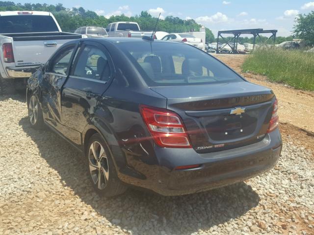 1G1JF5SB7H4135682 - 2017 CHEVROLET SONIC PREM GRAY photo 3