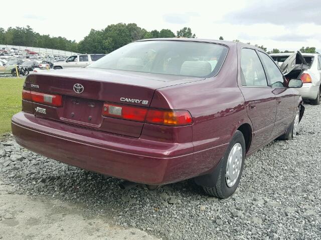 4T1BG22K2WU861112 - 1998 TOYOTA CAMRY CE/L BURGUNDY photo 4