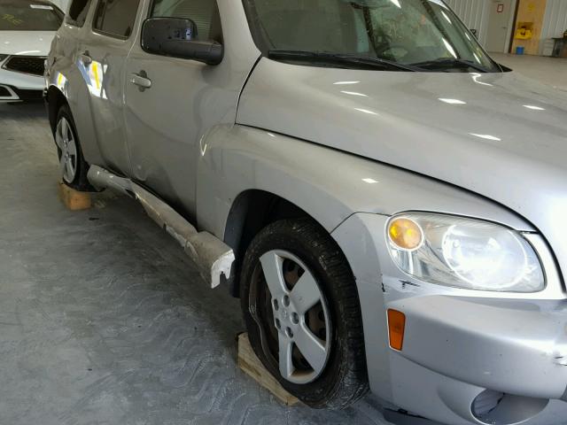 3GNCA13D68S697734 - 2008 CHEVROLET HHR LS SILVER photo 9
