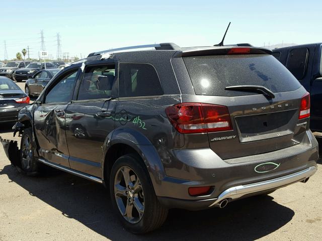 3C4PDCGG9FT664462 - 2015 DODGE JOURNEY CR GRAY photo 3