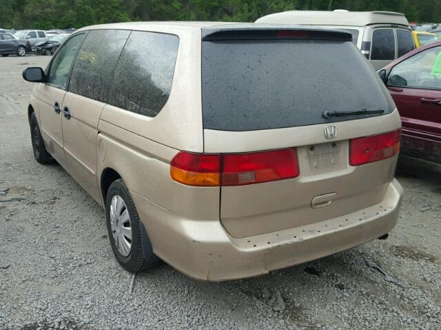 2HKRL18522H557843 - 2002 HONDA ODYSSEY LX TAN photo 3