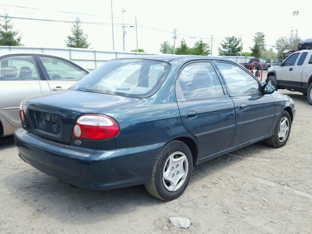 KNAFB121715065834 - 2001 KIA SEPHIA BAS GREEN photo 4