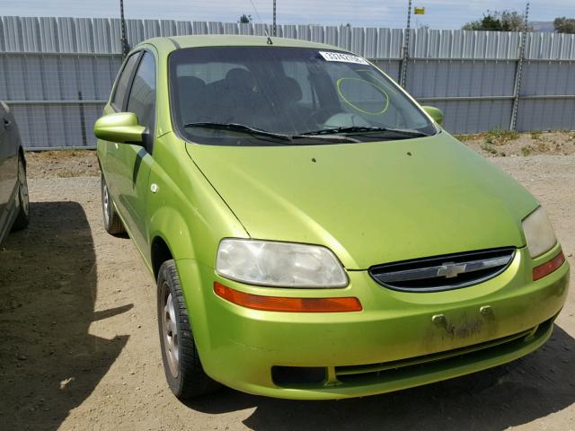 KL1TD62615B408449 - 2005 CHEVROLET AVEO BASE Կանաչ լուսանկար 1