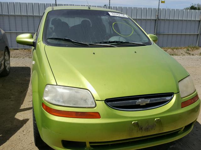 KL1TD62615B408449 - 2005 CHEVROLET AVEO BASE Կանաչ լուսանկար 9