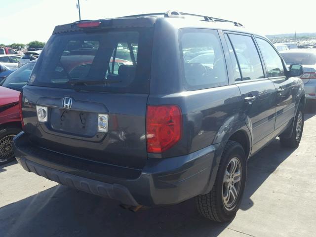 2HKYF18103H568583 - 2003 HONDA PILOT LX GRAY photo 4