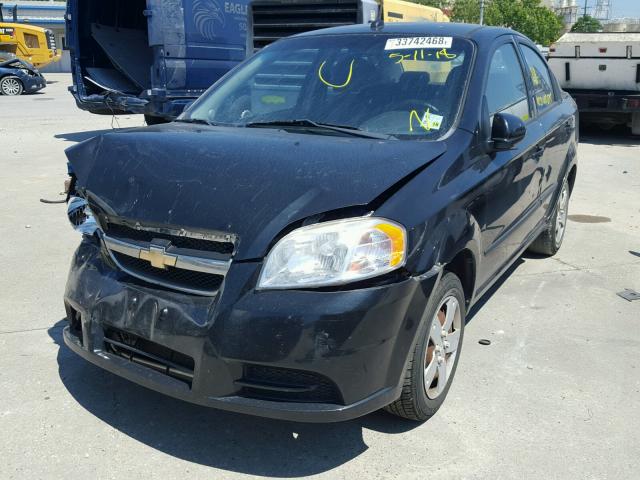 KL1TD5DE8BB189578 - 2011 CHEVROLET AVEO LS BLACK photo 2