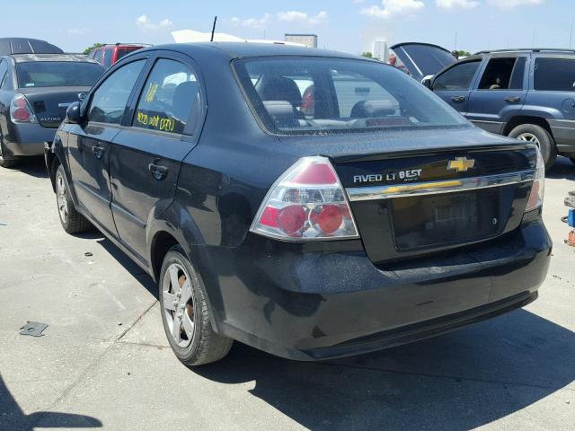 KL1TD5DE8BB189578 - 2011 CHEVROLET AVEO LS BLACK photo 3