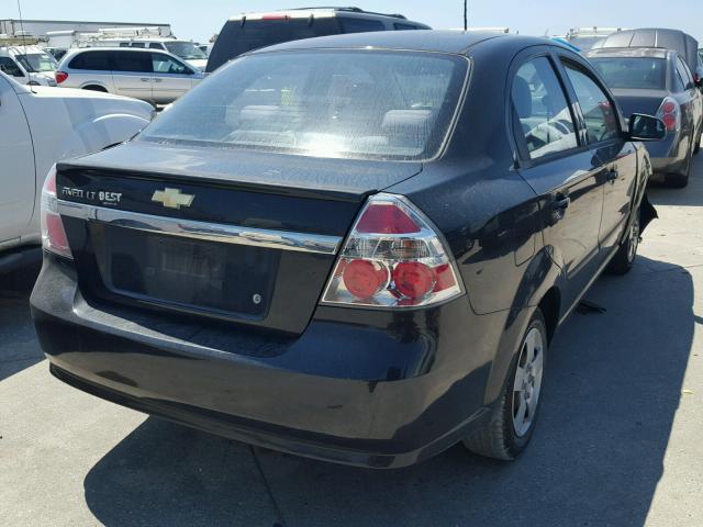KL1TD5DE8BB189578 - 2011 CHEVROLET AVEO LS BLACK photo 4