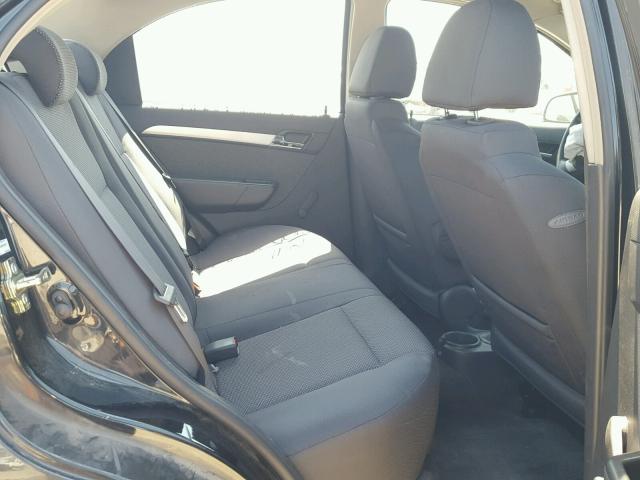 KL1TD5DE8BB189578 - 2011 CHEVROLET AVEO LS BLACK photo 6