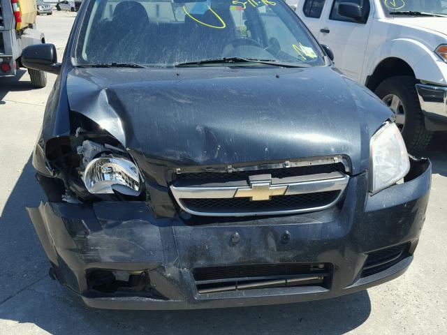 KL1TD5DE8BB189578 - 2011 CHEVROLET AVEO LS BLACK photo 7